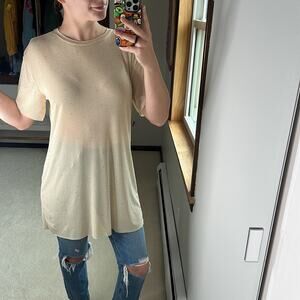 Forever 21: Sheer Nude Rhinestone Tee shirt dress